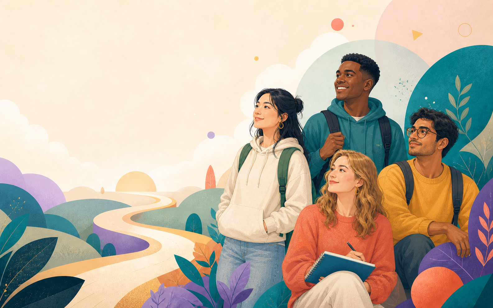 A globally diverse group of students and young professionals
